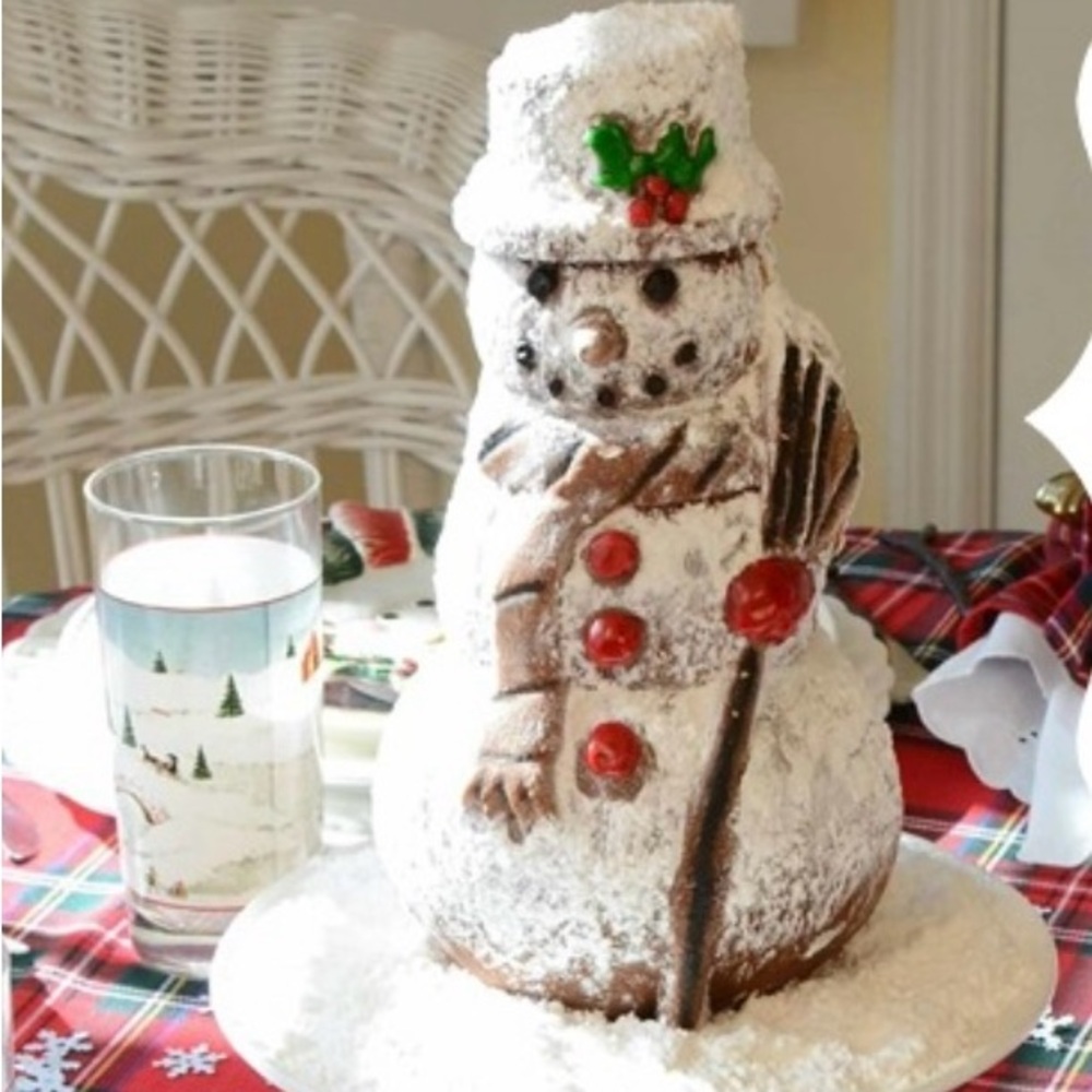 NWOT Nordic Ware Metallic Snowman Baking Mold - Picture 7 of 8